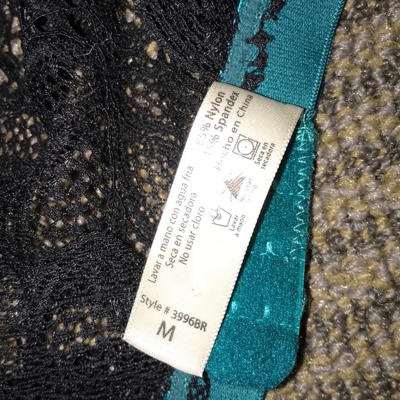 Teal with Black Lace Bralet - Picture 7 of 7